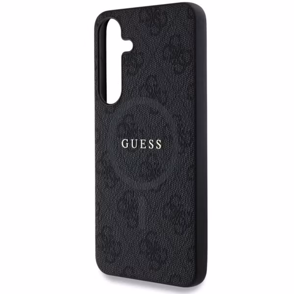 Guess Classic 4G Logo Backcover met MagSafe Samsung Galaxy S25 - Zwart