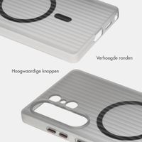 Accezz Lite Backcover met MagSafe | Fluted | Samsung Galaxy S25 Ultra - Grijs
