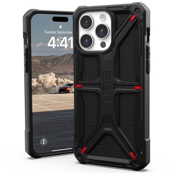 UAG Monarch Backcover iPhone 15 Pro Max - Kevlar Black