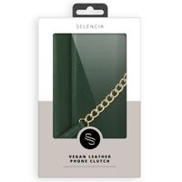 Selencia Eny Uitneembare Vegan Lederen Clutch iPhone 11 - Groen