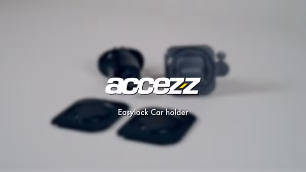 Accezz EasyLock telefoonhouder auto - inclusief hoesje Apple iPhone 14 Pro - Ventilatierooster - 360 graden draaibaar - Zwart