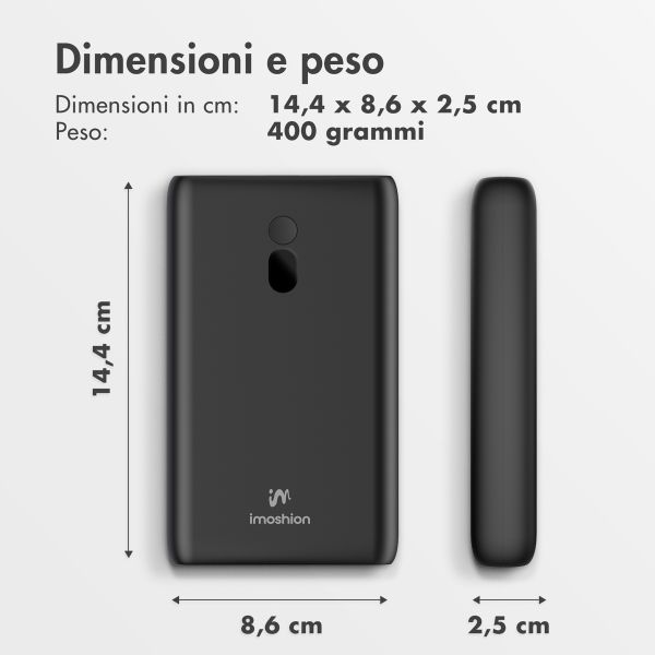 imoshion Powerbank 20.000 mAh - Quick Charge en Power Delivery - 100W - Zwart