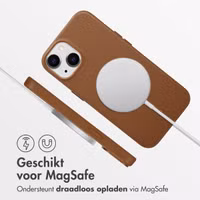 Accezz MagSafe Leather Backcover Apple iPhone 14 - Sienna Brown