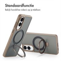 Accezz Ring Stand Backcover met MagSafe Samsung Galaxy S25 Edge - Bruin