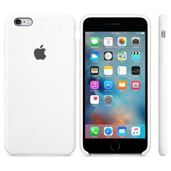 Apple Silicone Backcover Apple iPhone 6(s) Plus - White