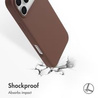 Accezz Liquid Silicone Back Cover with MagSafe Apple iPhone 17 Pro Max - New Tea Brown