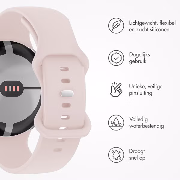 imoshion Siliconen⁺ bandje Google Pixel Watch 3 / 4 (45 mm) - Maat S - Roze