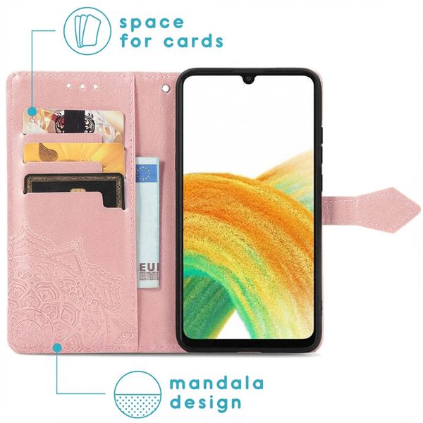 imoshion Mandala Bookcase Samsung Galaxy A13 (4G) - Rosé Goud