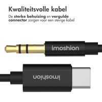 imoshion AUX kabel - 3,5 mm / Jack audio naar USB-C kabel - Male to USB-C - 1 meter - Zwart