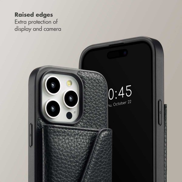 Selencia Sera Phone Case with Cord and Envelope Card Holder Apple iPhone 14 Pro - Black