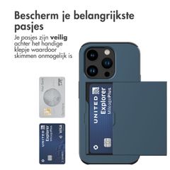 imoshion Backcover met pasjeshouder Apple iPhone 15 Pro - Donkerblauw