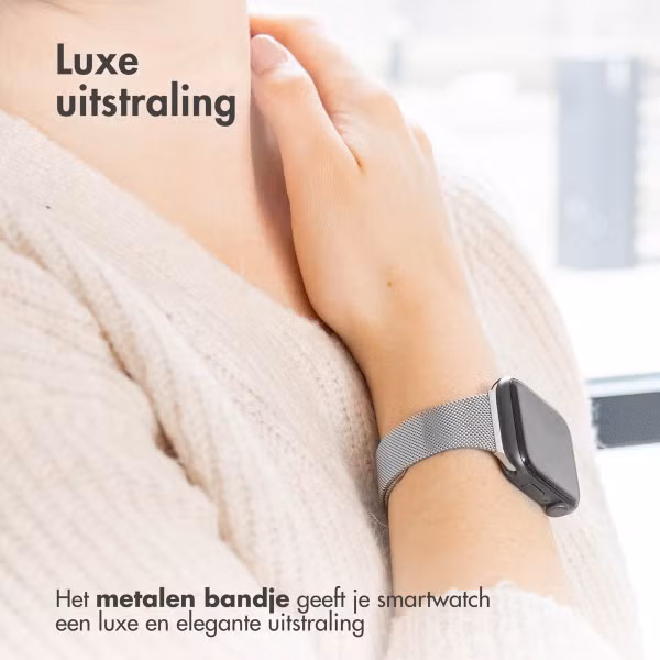imoshion Milanees vouwbandje Apple Watch Series 1 t/m 9 / SE (38/40/41 mm) | Series 10 / 11 (42 mm) - Zilver