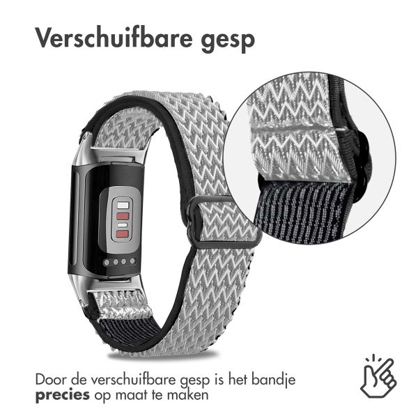 imoshion Elastisch nylonbandje Fitbit Charge 5 - Wit