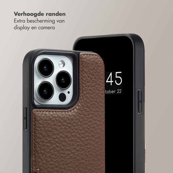 Selencia Nova Telefoonhoes met Koord en Pashouder Apple iPhone 13 Pro - Mocha Brown