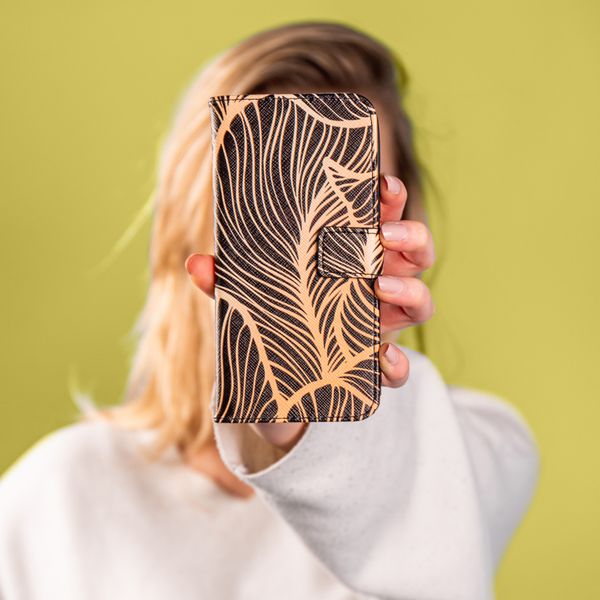 imoshion Design Softcase Bookcase Samsung Galaxy A41 - Golden Leaves