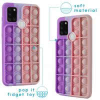 imoshion Pop It Fidget Toy - Pop It hoesje Galaxy A21s  - Multicolor