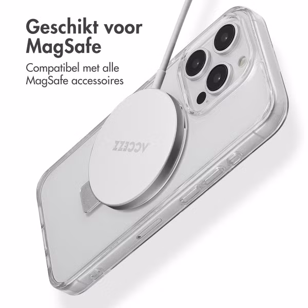 Accezz Ring Stand Backcover met MagSafe Apple iPhone 15 Pro - Transparant