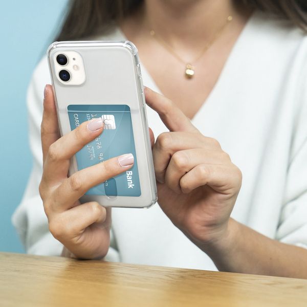 imoshion Softcase Backcover met pashouder Samsung Galaxy A12 - Transparant