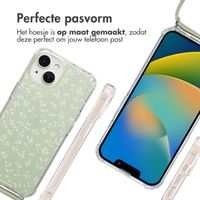 imoshion Design hoesje met koord Apple iPhone 15 - Smoke Green Flowers