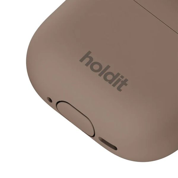 Holdit Solid Silicone Case Apple AirPods 4 - Mocha Brown
