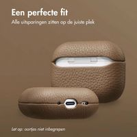 Accezz Echt Leren Case  Apple Airpods Pro 3 - Taupe