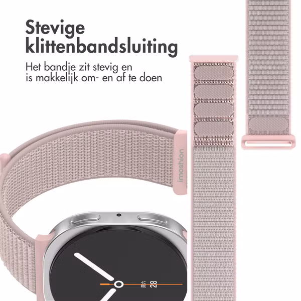 imoshion Nylon bandje Samsung Galaxy Watch 9 (40/44mm) / Watch 8 (40/44mm) / Classic (46mm) - Light Pink