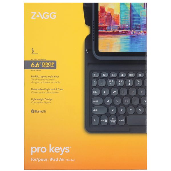 ZAGG Pro Keys Keyboard Bookcase iPad Air 4 (2020) / Air 5 (2022) 10.9 inch - Grijs