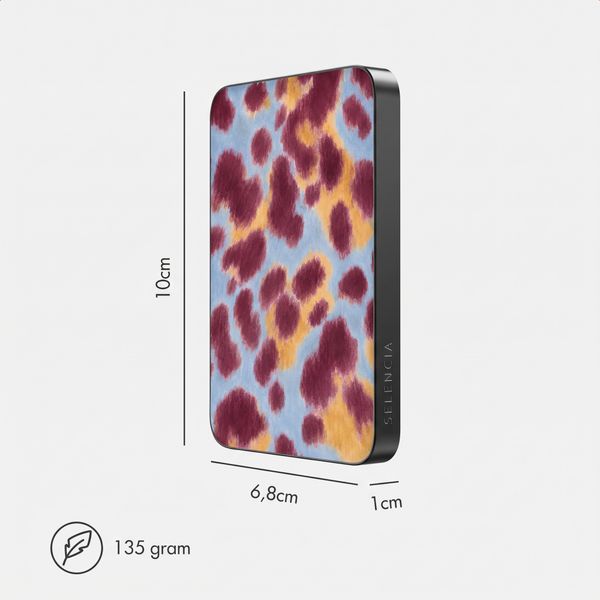 Selencia Vivid Powerbank 5.000 mAh - Draadloze Powerbank - MagSafe en Qi - Black / Rebel Crush