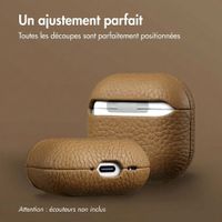 Accezz Echt Leren Case  Apple Airpods 4 - Taupe