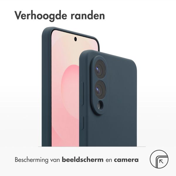 Accezz Liquid Silicone Backcover met MagSafe Samsung Galaxy S25 Edge - Donkerblauw