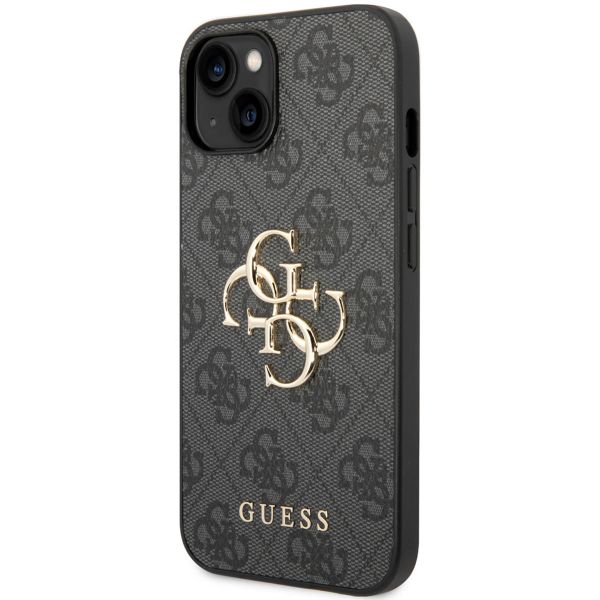 Guess 4G Metal Logo Backcover iPhone 14 - Grijs