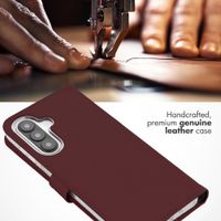 Selencia Genuine Leather Book Case Samsung Galaxy A27 (5G) - Burgundy
