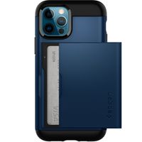 Spigen Slim Armor CS Backcover Apple iPhone 12 (Pro) - Donkerblauw