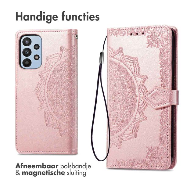 imoshion Mandala Bookcase Samsung Galaxy A23 (5G) - Rosé Goud