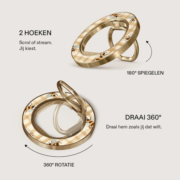 Burga Magnetic Ringholder Gold - Honeycomb