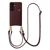 Selencia Nova Phone Case with Cord and Card Holder Samsung Galaxy S26 - Bold Burgundy