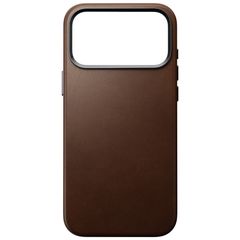 Nomad Traditional Leather Backcover met MagSafe Apple iPhone 18 Pro Max - Brown