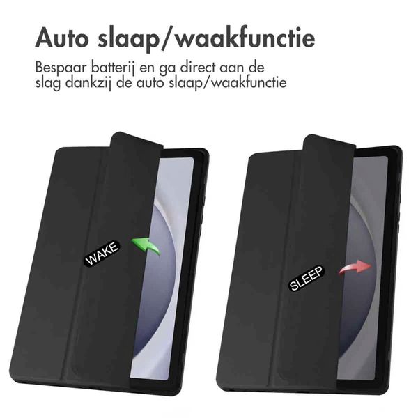 imoshion Trifold Hardcase Bookcase Samsung Galaxy Tab A9 Plus - Zwart