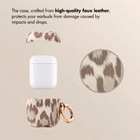 Selencia Sabi case leopard print  Apple AirPods 1 / 2 - Soft Ivory