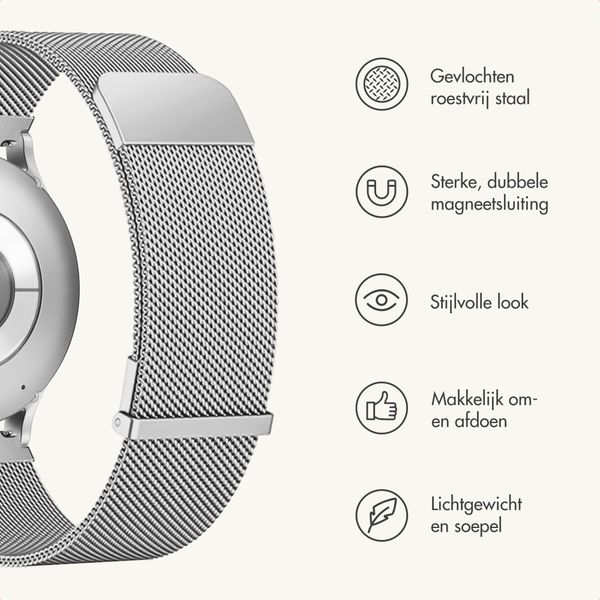 imoshion Milanees magnetisch bandje  - Universeel 18 mm aansluiting - Zilver