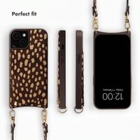 Selencia Nova Real Leather Back Cover with Card Holder Apple iPhone 15 - Fawn Chic
