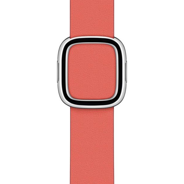 Apple Leather Band Modern Buckle Apple Watch Series 1 t/m 9 / SE (38/40/41 mm) | Series 10 (42 mm) - Maat M - Pink Citrus