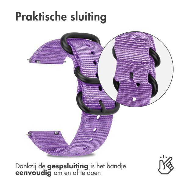 imoshion Nylon bandje - Universeel 22 mm aansluiting - Paars