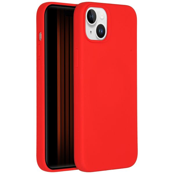 Accezz Liquid Silicone Backcover met MagSafe iPhone 15 Plus - Rood