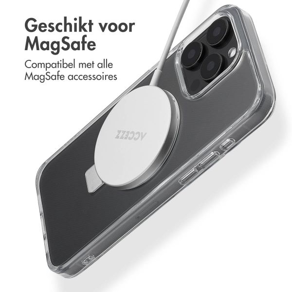 Accezz Ring Stand Backcover met MagSafe iPhone 15 Pro Max - Transparant