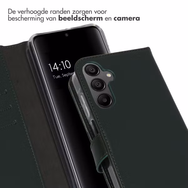 Selencia Echt Leren Bookcase Samsung Galaxy A15 (5G/4G) - Groen