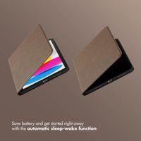 Selencia Riva Bookcase Apple iPad 11 (2025) 11 inch A16 / iPad 10 (2022) 10.9 inch - Mocha Brown
