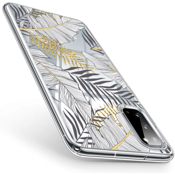 imoshion Design hoesje Samsung Galaxy S20 - Bladeren / Zwart