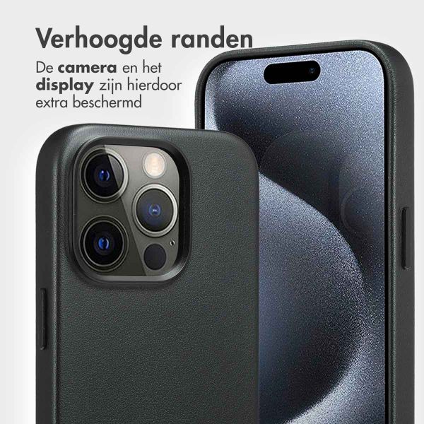 Accezz Leather Bookcase 2-in-1 met MagSafe Apple iPhone 15 Pro - Onyx Black