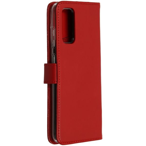 Selencia Echt Leren Bookcase Samsung Galaxy S20 - Rood